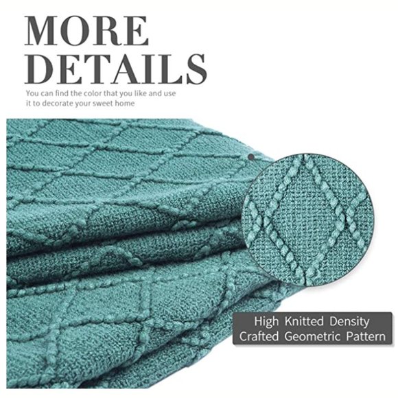 Textured Knit Throw Blanket - Picture 5 of 5